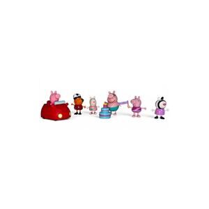 Peppa Pig Figures Lot Red Car Daddy Pig Rebecca Rabbit Danny Dog Zoe Zebra 7pc